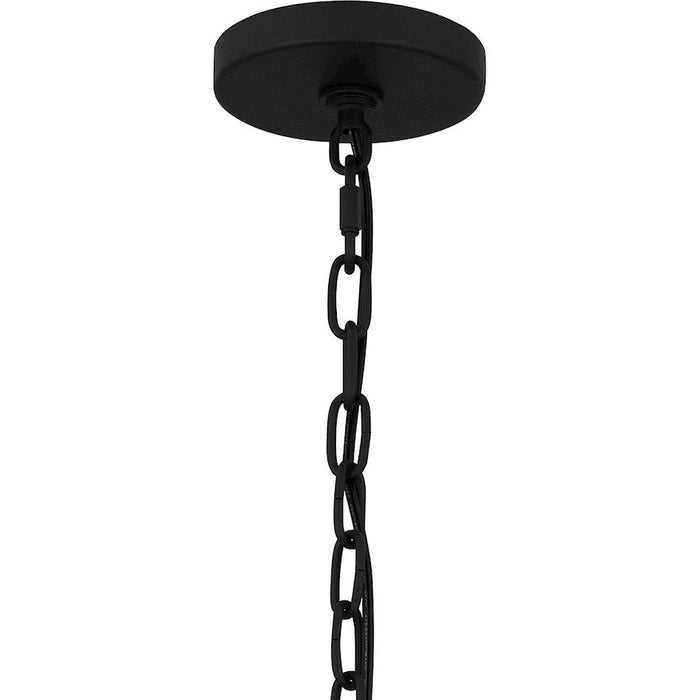 Quoizel Damien 4 Light Pendant, Earth Black/Clear Seedy