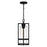 Quoizel Damien 1 Light Outdoor Lantern, Earth Black/Clear Seeded