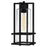 Quoizel Damien 1 Light Outdoor Lantern, Earth Black/Clear Seeded