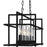 Quoizel Damien 5 Light Island Light, Earth Black/Clear Seedy