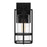 Quoizel Damien 1 Light Outdoor Lantern, Earth Black/Clear Seeded