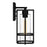 Quoizel Damien 1 Light Outdoor Lantern, Earth Black/Clear Seeded