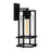 Quoizel Damien 1 Light Outdoor Lantern, Earth Black/Clear Seeded