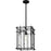 Quoizel Daphne 1 Light Mini Pendant, Matte Black/Clear Ice