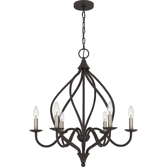 Quoizel Dupont 6 Light Chandelier, Old Bronze