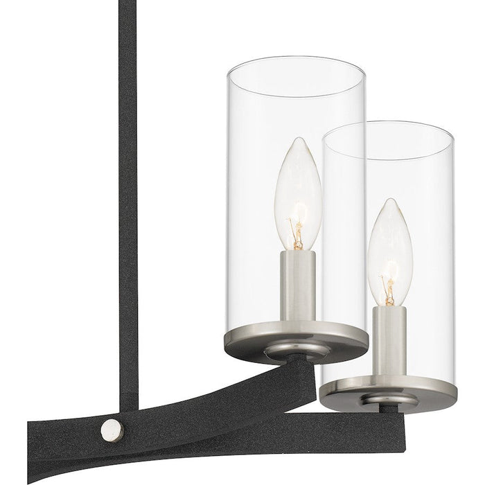 Quoizel Daverty 6 Light Island Light, Mottled Black/Clear