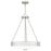 Quoizel Emile 4 Light Pendant, Brushed Nickel/Etched