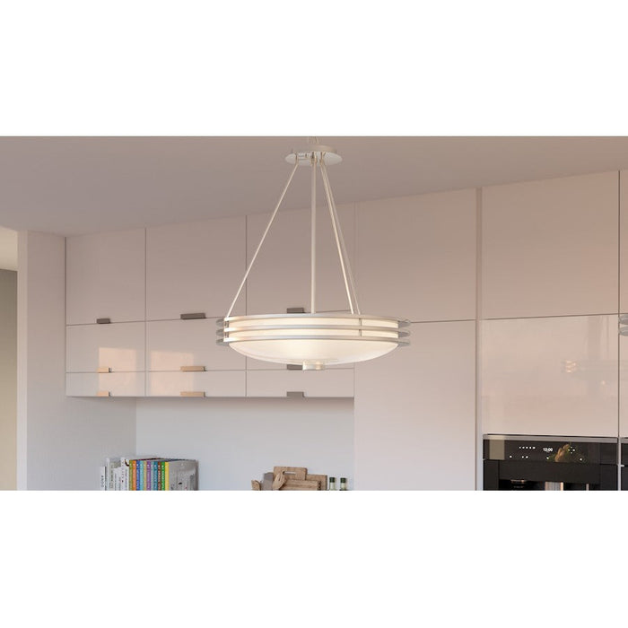 Quoizel Emile 4 Light Pendant, Brushed Nickel/Etched