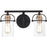 Quoizel Emerson 2 Light Bath Vanity, Matte Black