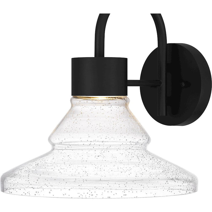 Quoizel Felix Outdoor Lantern, Matte Black/Clear Seedy