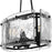 Quoizel Fortress 6 Light Island Light, Earth Black/Clear Textured