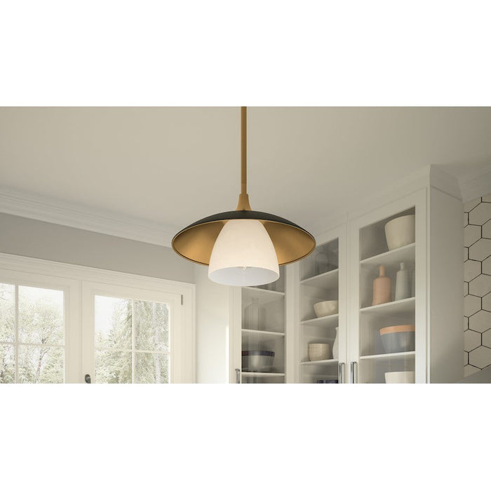 Quoizel Fayette 1 Light Mini Pendant, Earth Black/Etched