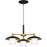 Quoizel Fayette 3 Light Chandelier, Earth Black/Clear Etched