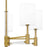 Quoizel Gretchen 5 Light Chandelier, Aged Brass/Off White Fabric