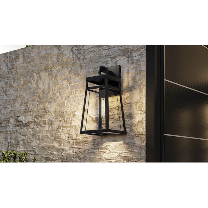 Quoizel Godfrey 1 Light Outdoor Lantern, Matte Black/Clear Rain