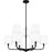 Quoizel Gallagher 9 Light Chandelier, Matte Black/White Fabric - GGR5032MBK