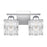 Quoizel Gibson 2 Light Bath Vanity, Polished Chrome/Clear Beveled