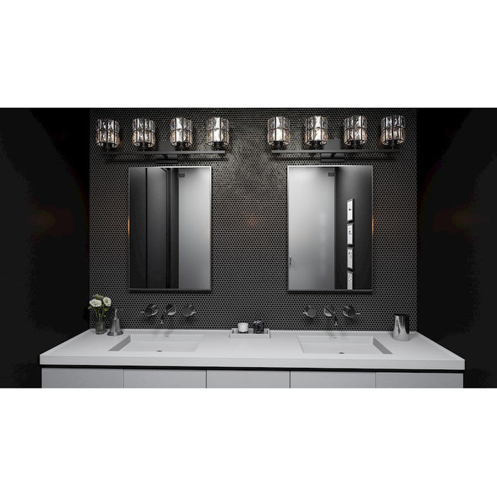 Quoizel Gibson 3 Light Bath Vanity, Matte Black - GIB8622MBK