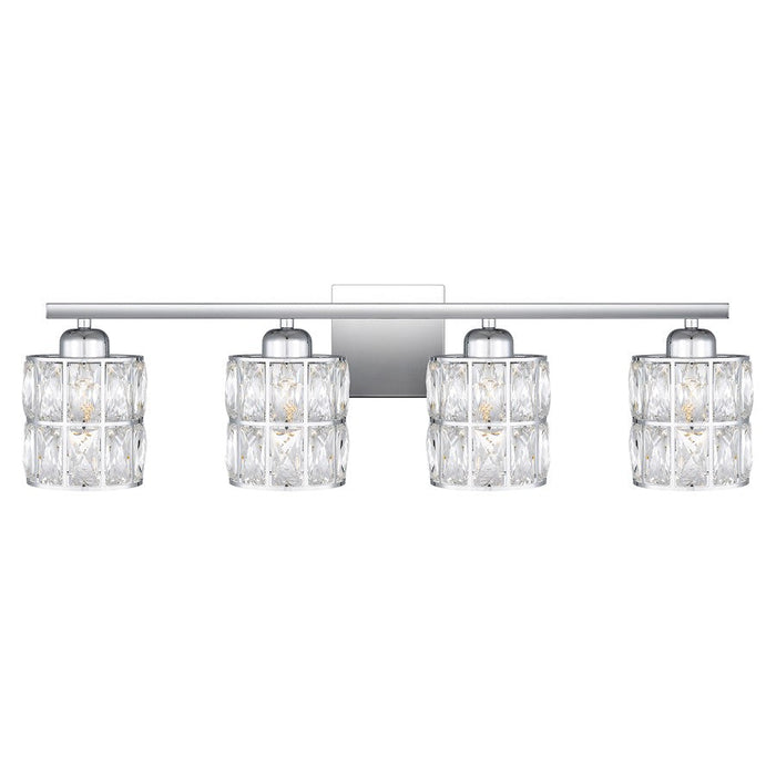 Quoizel Gibson 4 Light Bath Vanity, Polished Chrome/Clear Beveled