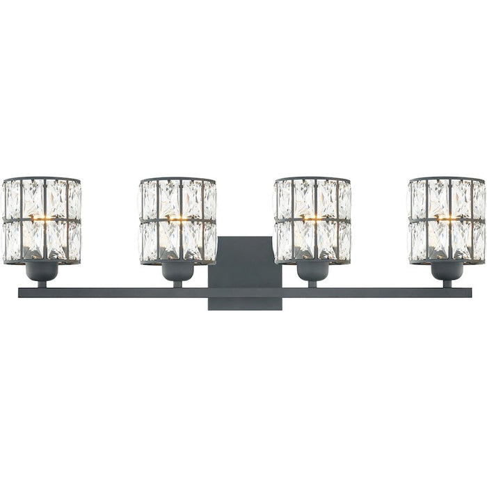 Quoizel Gibson 4 Light Bath Vanity, Matte Black - GIB8630MBK