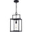 Quoizel Garrett 1 Light Mini Pendant, Matte Black/Clear