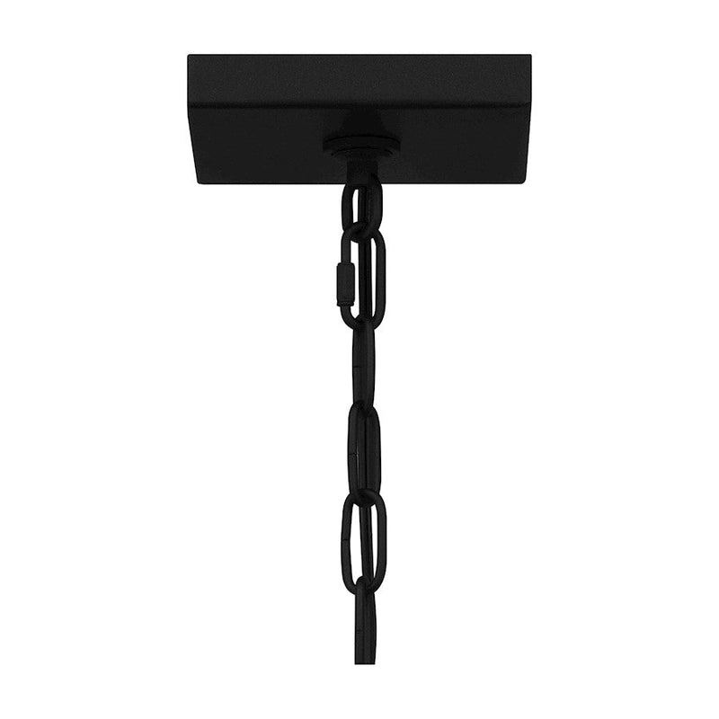 Quoizel Hazel 1 Light Mini Pendant, Earth Black/Clear Seeded