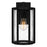 Quoizel Hazel 1 Light Outdoor Lantern, Earth Black/Clear Seeded