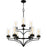 Quoizel Hillside Chandelier, Matte Black/Clear Glass