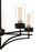 Quoizel Hillside Chandelier, Matte Black/Clear Glass