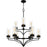 Quoizel Hillside Chandelier, Matte Black/Clear Glass