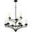 Quoizel Hillside Chandelier, Matte Black/Clear Glass