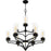 Quoizel Hillside Chandelier, Matte Black/Clear Glass