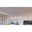 Quoizel Halsey 3 Light Island Light, Brushed Nickel/Clear Rain Glass