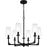 Quoizel Hough 6 Light Chandelier, Mystic Black/Etched - HOG5024K