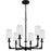 Quoizel Hough Chandelier, Mystic Black/Etched