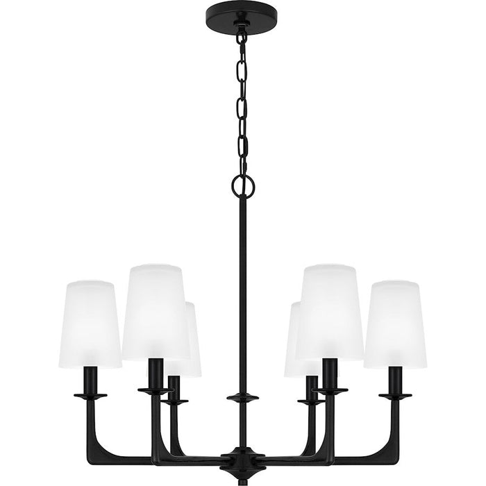 Quoizel Hough Chandelier, Mystic Black/Etched