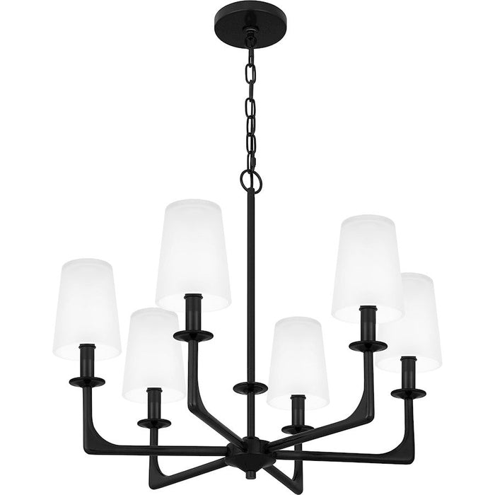 Quoizel Hough Chandelier, Mystic Black/Etched