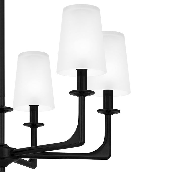 Quoizel Hough Chandelier, Mystic Black/Etched