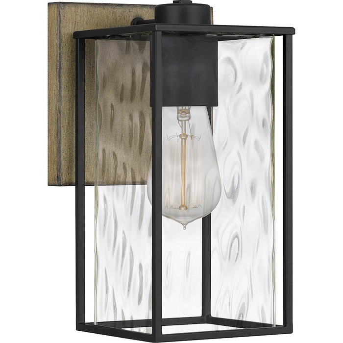 Quoizel Holsten 1 Light Wall Sconce, Matte Black