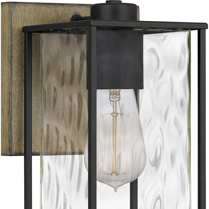 Quoizel Holsten 1 Light Wall Sconce, Matte Black