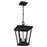 Quoizel Joffrey 2 Light Mini Pendant, Matte Black/Clear Seeded