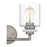 Quoizel Jaspar 2 Light Bath Vanity, Antique Nickel/Clear