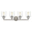 Quoizel Jaspar 4 Light Bath Vanity, Antique Nickel/Clear