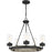 Quoizel Kelleher 5 Light Chandelier, Distressed Iron/Clear