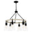 Quoizel Kingsbridge 6 Light Chandelier, Earth Black/Clear Seeded - KGB5029EK