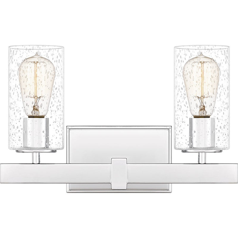 Quoizel Kirby 2 Light 15" Bath Vanity, Polished Chrome