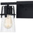 Quoizel Knox 2 Light Bath Vanity, Matte Black