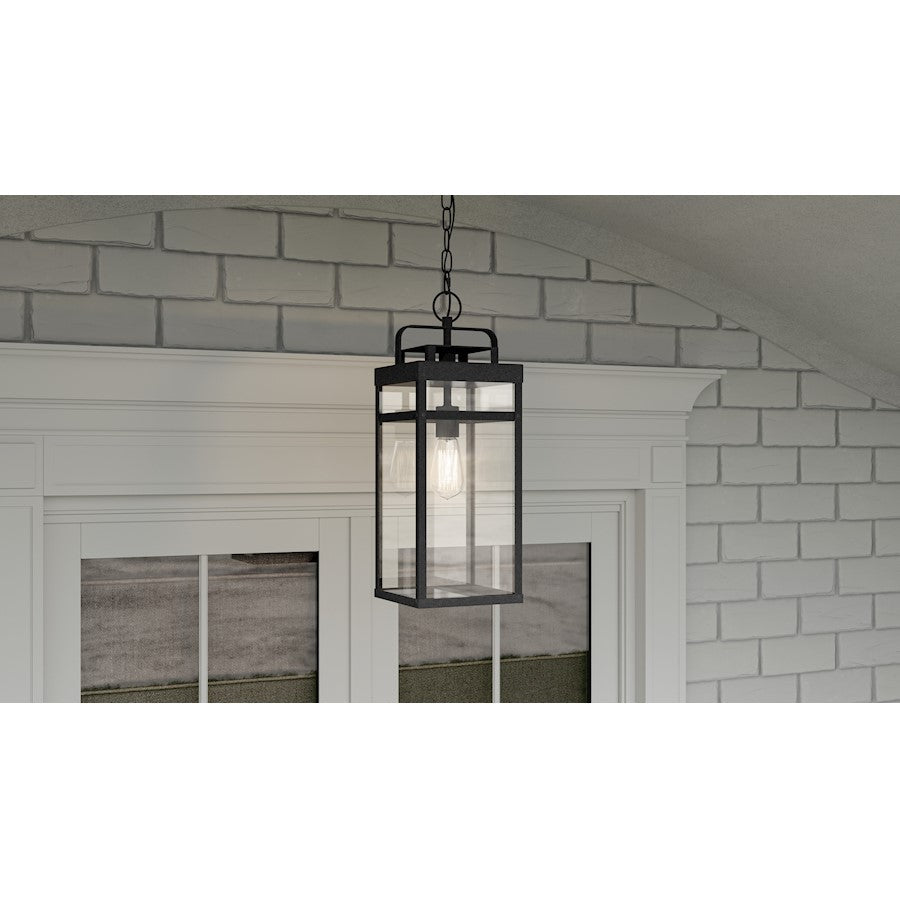 Quoizel Keaton 1 Light Outdoor Hanging Lantern, Mottled Black - KTN1908MB