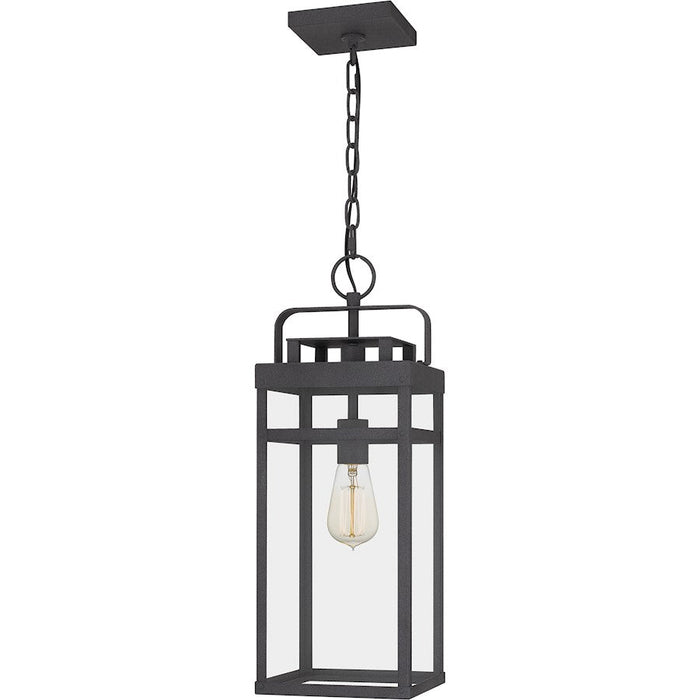 Quoizel Keaton 1 Light Outdoor Hanging Lantern, Mottled Black