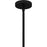 Quoizel Kylen 3 Light Island Light, Matte Black/Egg Shell Fabric